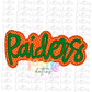Raiders - PNG - sublimation design - Digital Download - Orange and Green