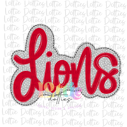 Lions PNG - Lions -  sublimation design - Digital Download - Cardinal and Gray