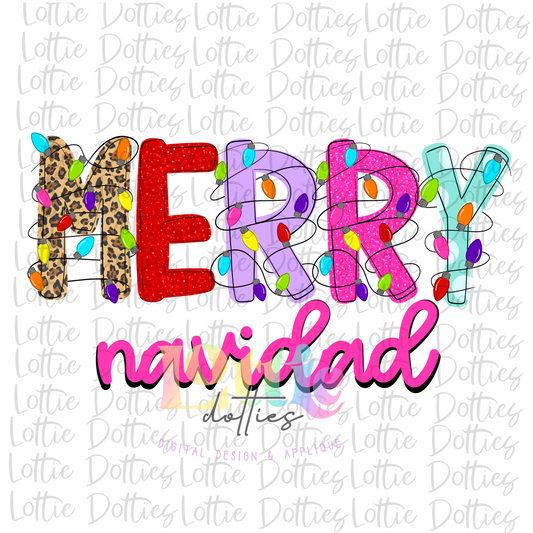 Merry Navidad Png - Christmas Sublimation Design- Digital Download