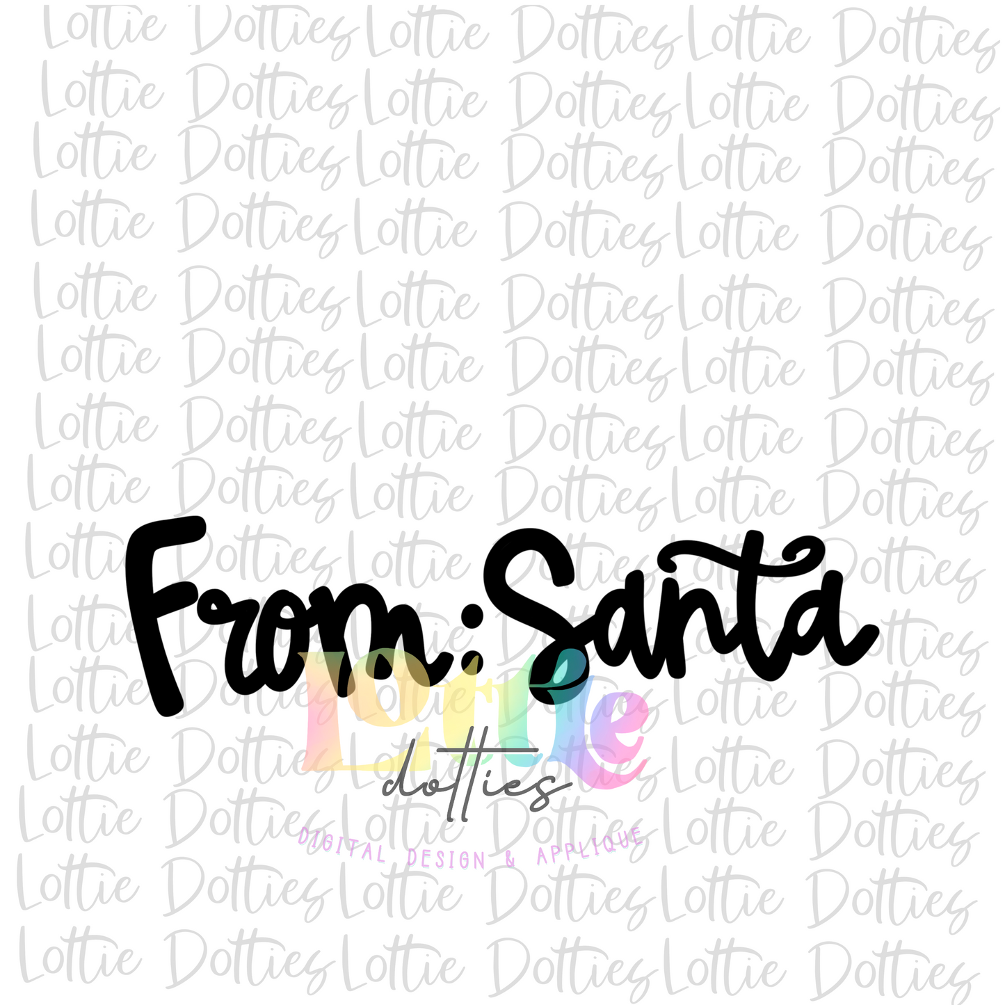 From Santa PNG - Santa Gift Tag Sublimation - Digital Download