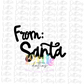 From Santa PNG - Santa Gift Tag Sublimation - Digital Download