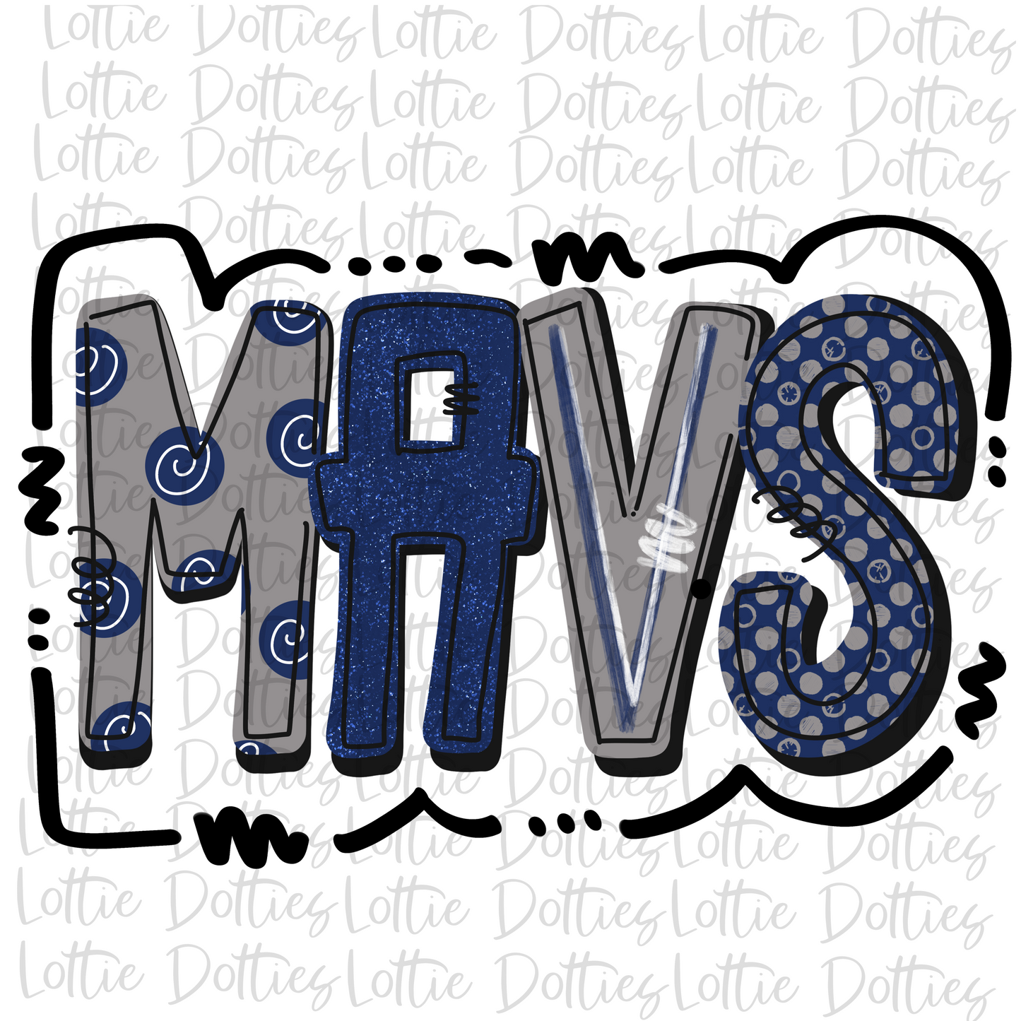 Mavs   Png - Mavs Sublimation Design - Digital Download - Navy and Gray