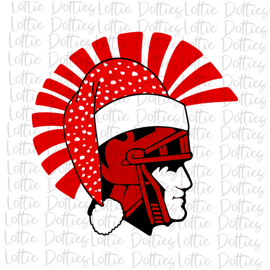 Trojans Santa Hat =PNG - sublimation design - Digital Download - Red and Black