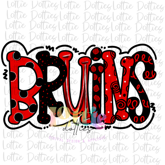 Bruins  PNG - Bruins Sublimation design - Digital Download - Red and Black