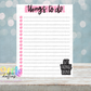 Things To Do List PNG - Things To Do - Sublimation - Digital Download