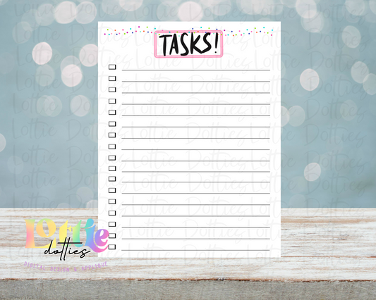 Task To Do List PNG - Things To Do - Sublimation - Digital Download
