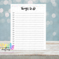 Things To Do List PNG - Things To Do - Sublimation - Digital Download