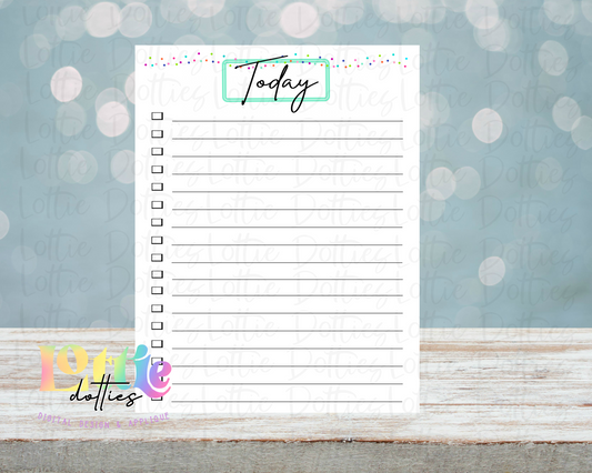 Today To Do List PNG - Things To Do - Sublimation - Digital Download