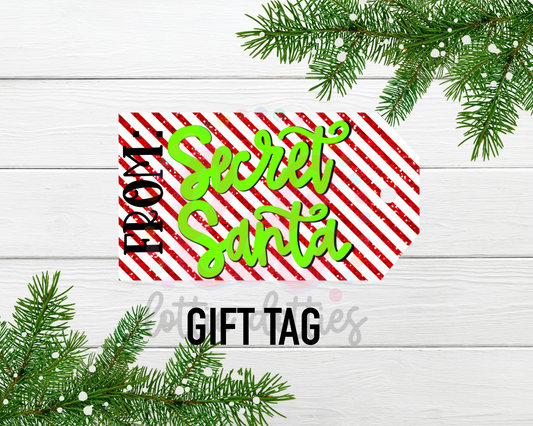 Secret Santa Tags Png - Santa Gift Tag - Christmas Gift tags