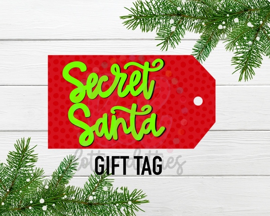 Secret Santa Tags Png - Santa Gift Tag - Christmas Gift tags