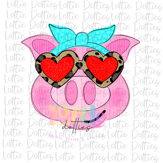 Valentine Pig Png - Pig - Valentine's Day Sublimation - Digital Download