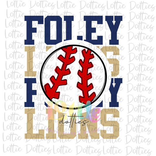 Foley Baseball PNG - Foley Baseball  -  Sublimation Design - Digital Download