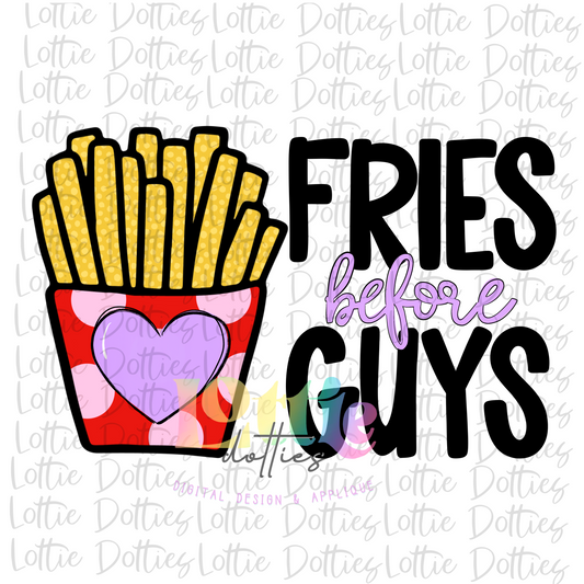 Fries Before Guys PNG - Sublimation - Digital Download - Valentine's Day - Red