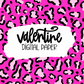 Valentine Digital Paper PNG - Valentine's Day Sublimation - Digital Download - Pink Leopard