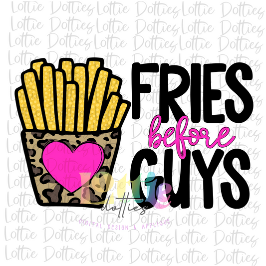 Fries Before Guys PNG - Sublimation - Digital Download - Valentine's Day - Leopard