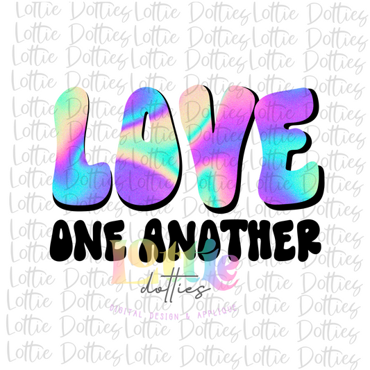 Love One Another Png - Valentine’s Day Sublimation Design -Digital Download