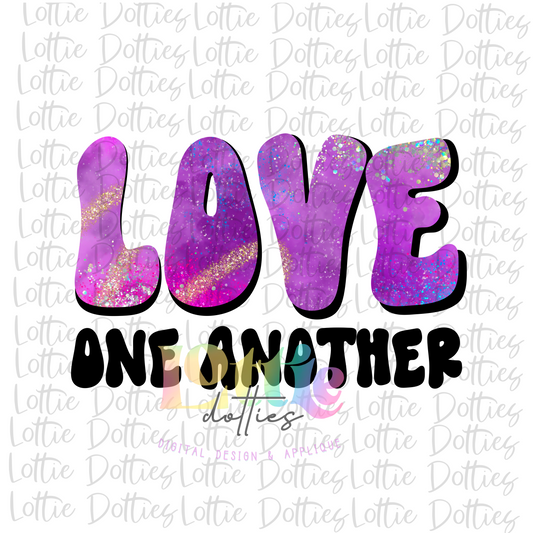 Love One Another Png - Valentine’s Day Sublimation Design -Digital Download