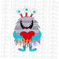 Monster PNG - Valentine Design - Monster Sublimation - Digital Download