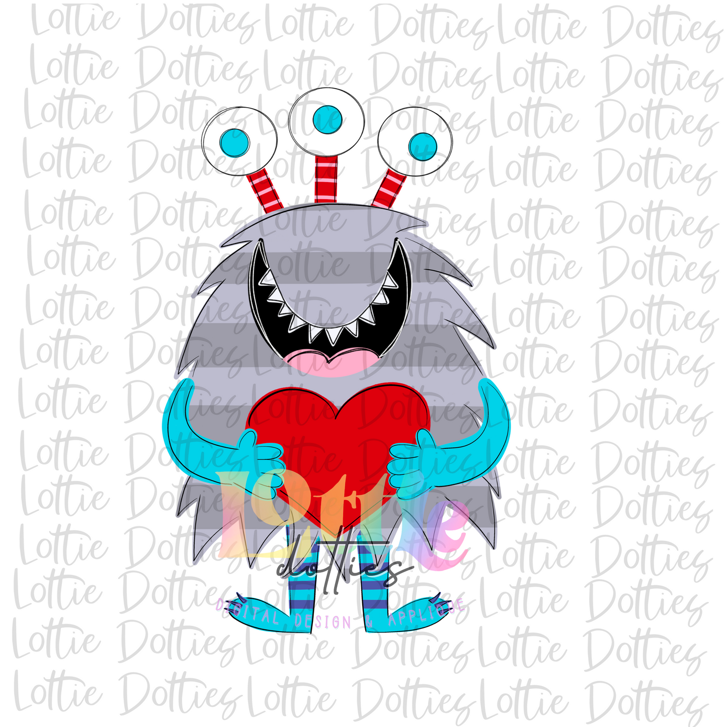 Monster PNG - Valentine Design - Monster Sublimation - Digital Download