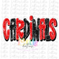 Cardinals PNG - Cardinals Sublimation design - Digital Download - Red and Black