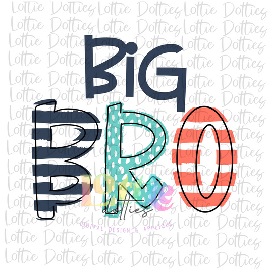 Big Bro PNG - Big Brother Sublimation - Digital Download - Hospital Shirt