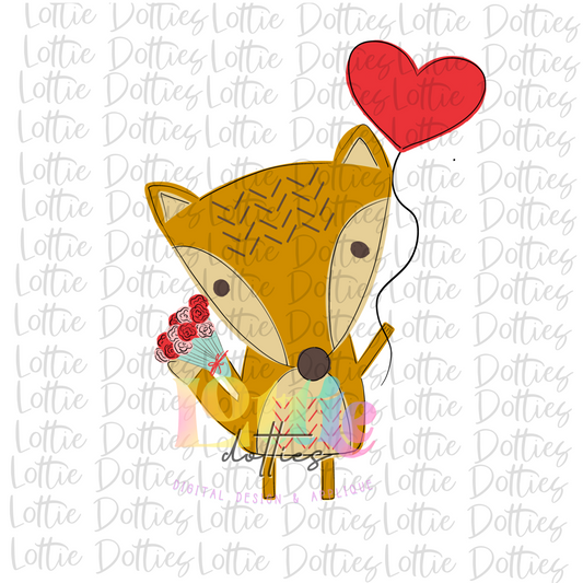 Foxy PNG - Valentine Fox Sublimation - Digital Download