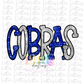 Cobras - PNG - Cobras - Sublimation - Digital Download - Royal and Sliver Rhinestone