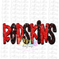 Redskins PNG -  Redskins Sublimation - Digital Design - Red and Black Rhinstone