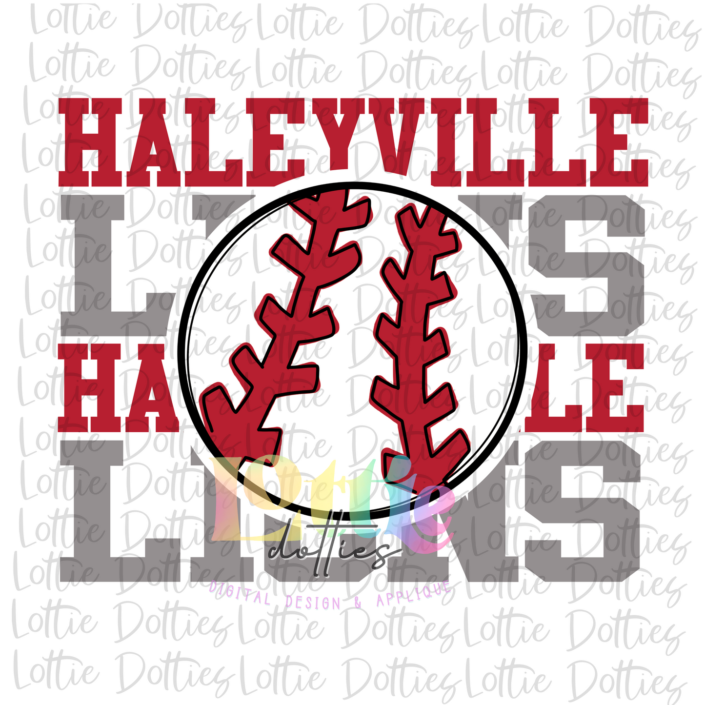 Haleyville Baseball PNG - Lions -  sublimation design - Digital Download