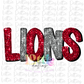 Lions PNG - Lions -  sublimation design - Digital Download - Crimson and Gray