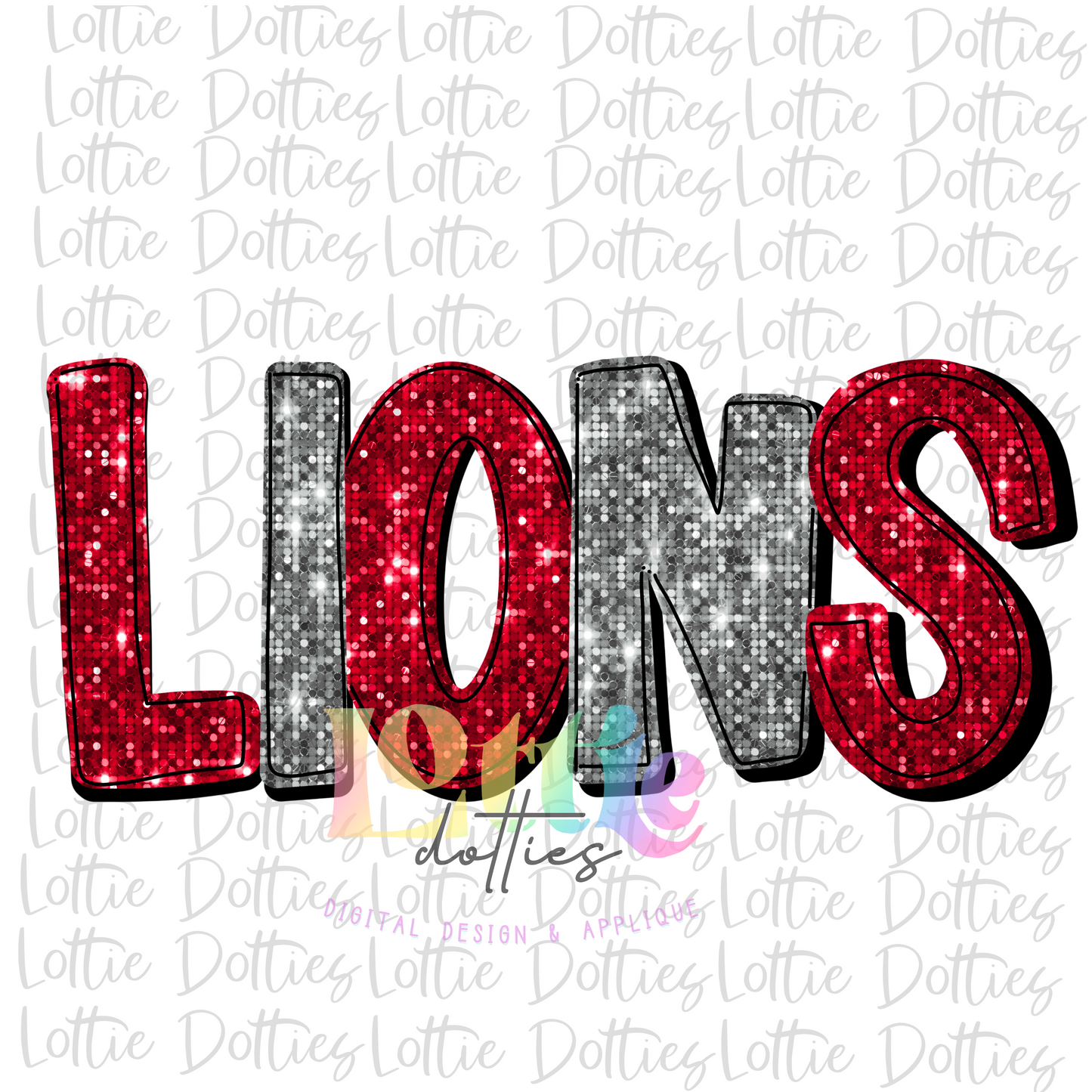 Lions PNG - Lions -  sublimation design - Digital Download - Crimson and Gray