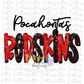 Pocahontas Redskins PNG - Sublimation - Digital Design - Red and Black Rhinestone