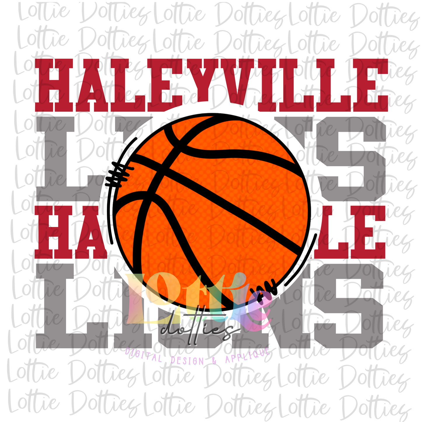 Haleyville Basketball  PNG - Lions -  sublimation design - Digital Download