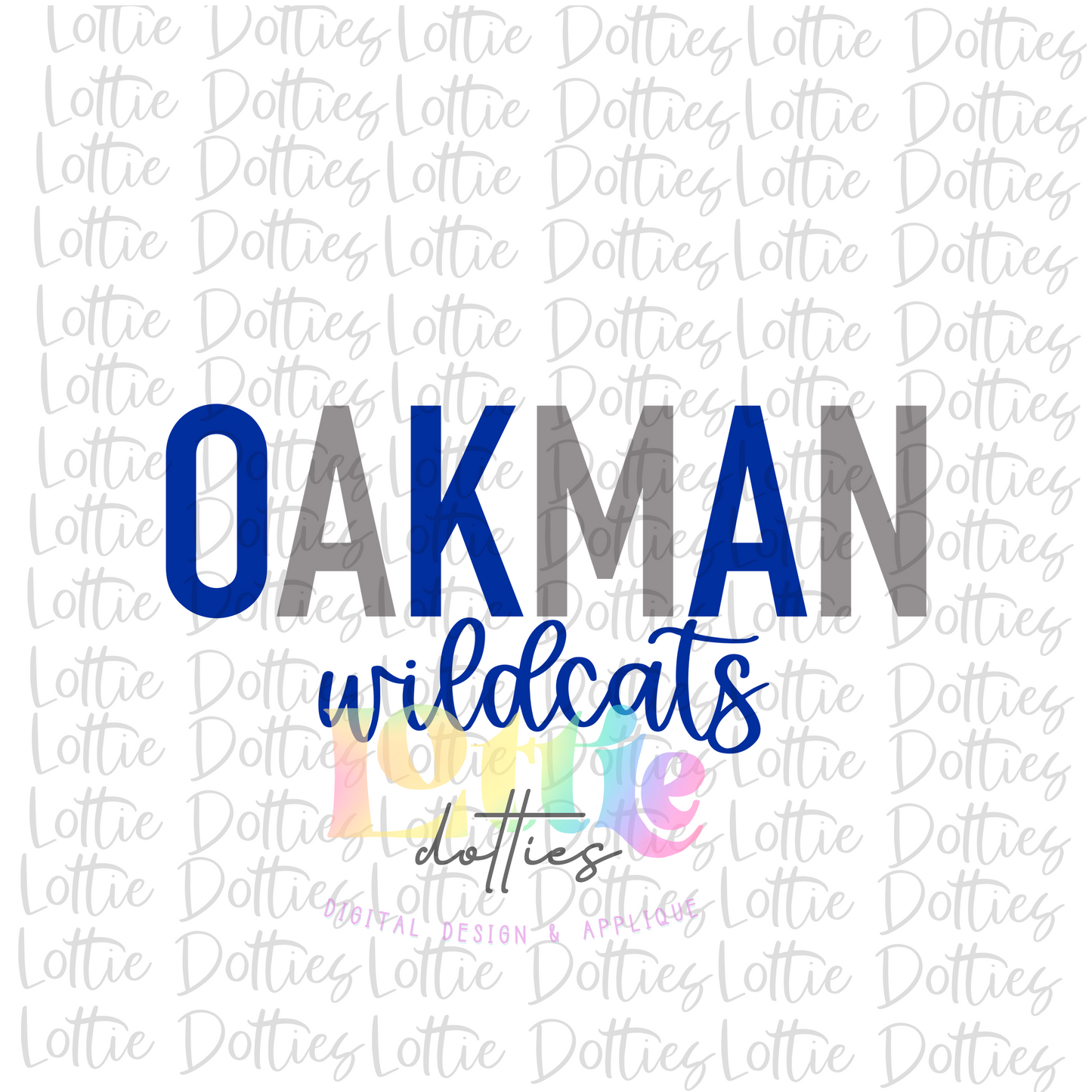 Wildcats Oakman  PNG - Oakman -  sublimation design - Digital Download - Blue and Sliver