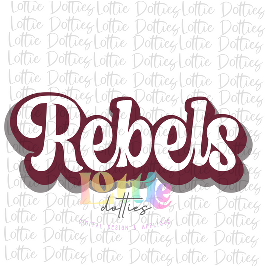 Rebels PNG - Instant Download - Digital Download - Rebels Sublimation Design - Swoosh Design