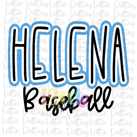 Helena Baseball PNG - Helena Sublimation - Digital Download