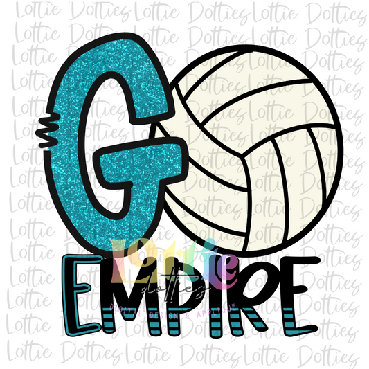 Go Empire Volleyball PNG - Volleyball Sublimation - Digital Download