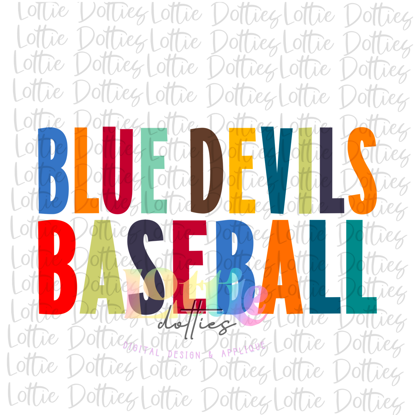 Blue Devils Baseball Png - Blue Devils Sublimation Design - Digital Download