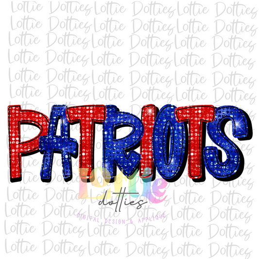 Patriots   PNG - Patriots Sublimation design - Digital Download - Royal and Red