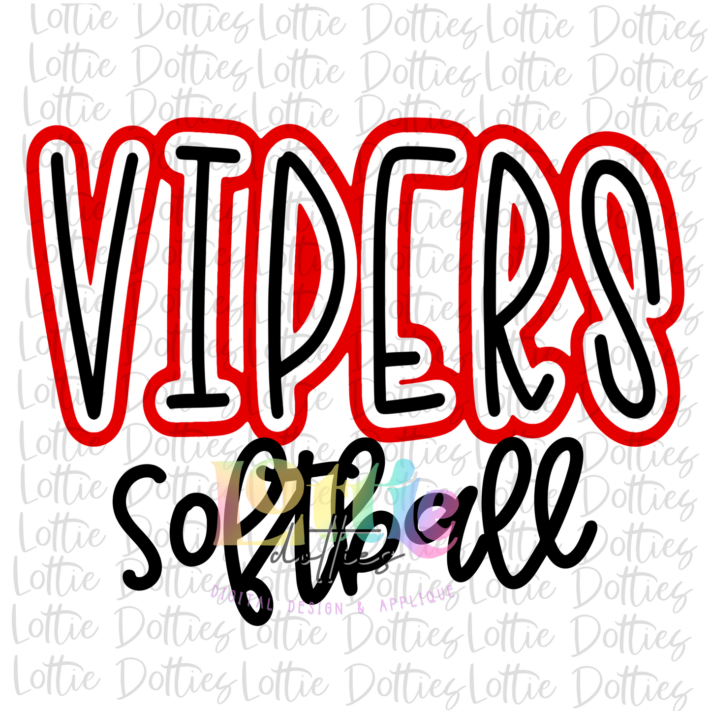 Vipers Softball PNG - Vipers Sublimation - Digital Download