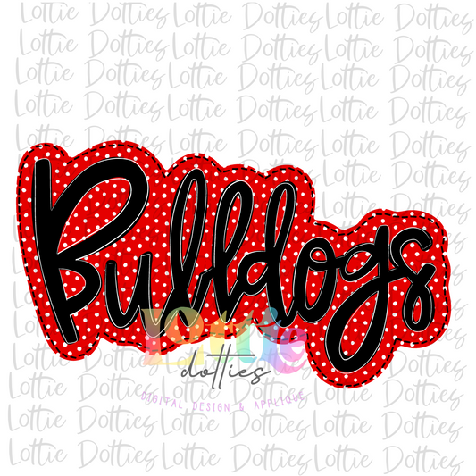 Bulldogs -  PNG - Bulldogs  -  sublimation design - Digital Download - Red and Black