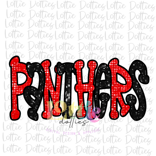 Panthers  PNG - Panthers Sublimation  - Digital Download - Red and Black