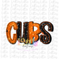 Cubs PNG - Cubs  -  sublimation design - Digital Download - Orange and Black Rhinestone