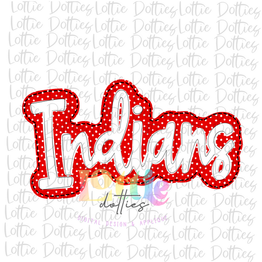 Indians PNG -  Indians sublimation design - Digital Download - Red and White