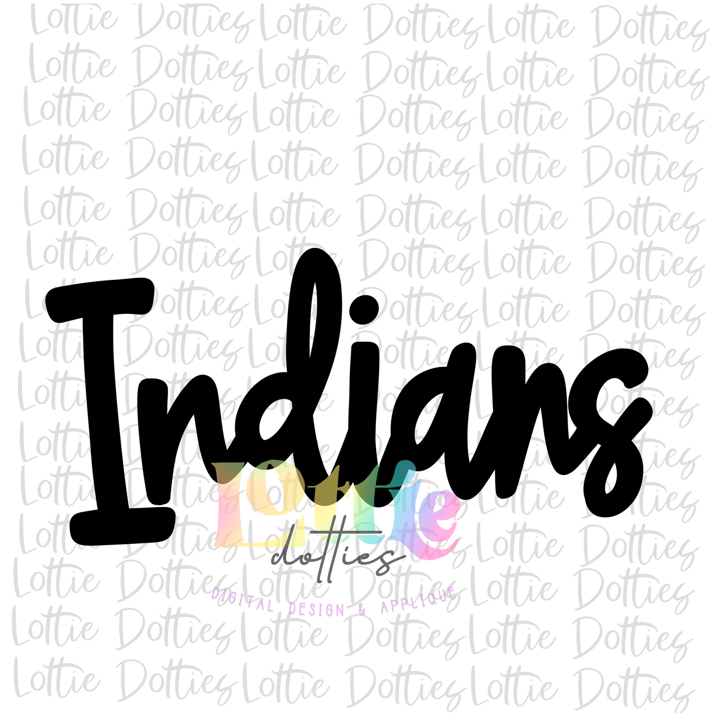 ndians PNG -  Indians sublimation design - Digital Download - Black