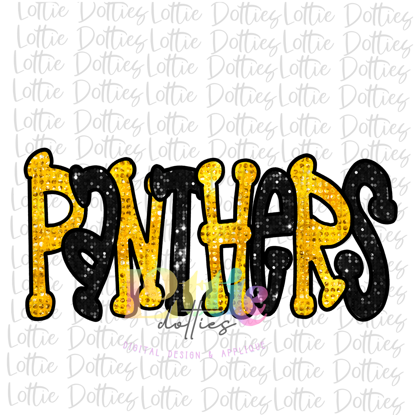 Panthers  PNG - Panthers Sublimation  - Digital Download - Black and Gold Rhinestone