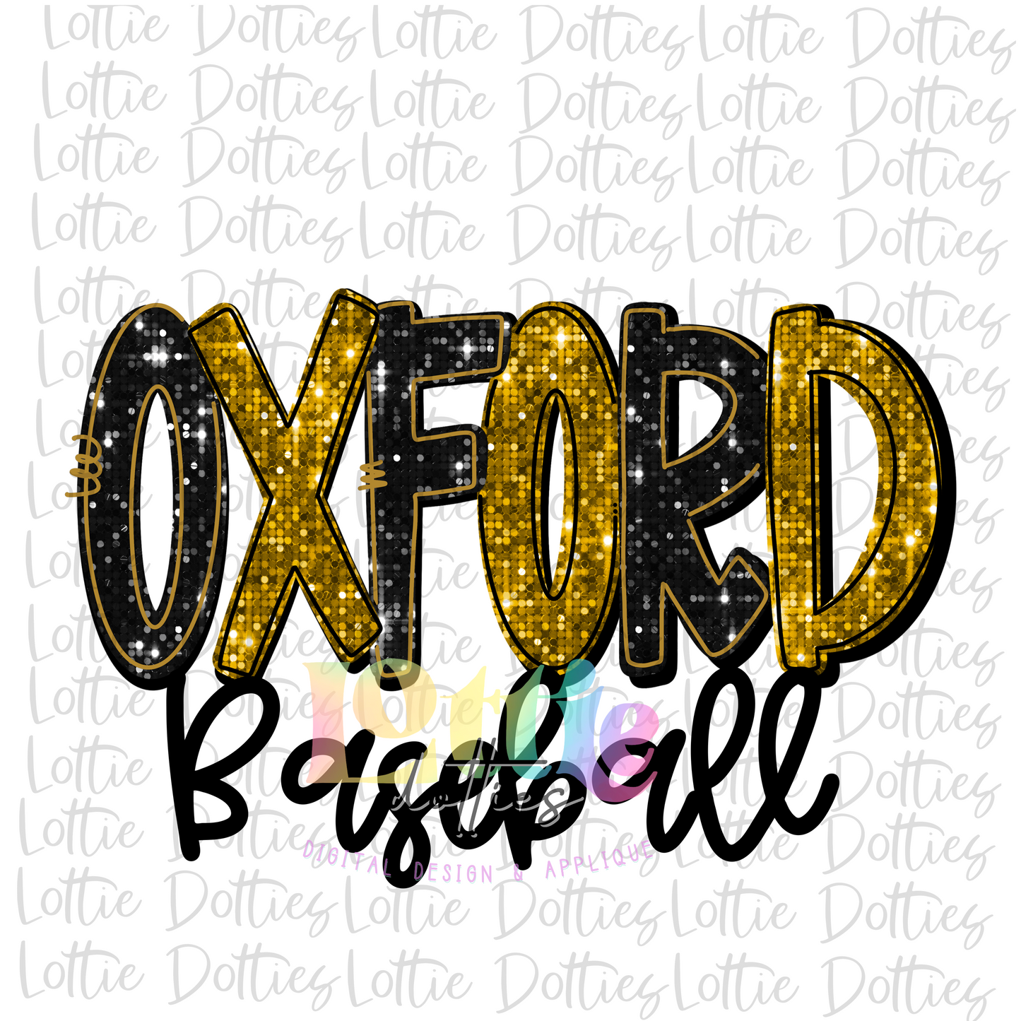 Oxford Baseball  PNG - Oxford - Sublimation - Digital Download - Rhinestone