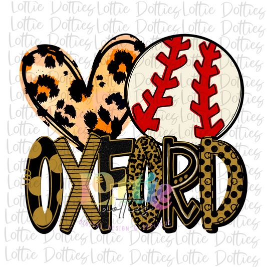 Oxford Baseball  PNG - Oxford - Sublimation - Digital Download