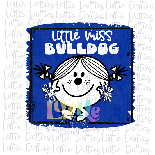 Little Miss Bulldogs PNG - Bulldogs Sublimation - Digital Download