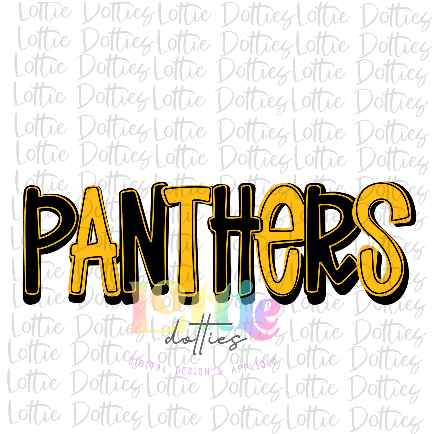 Panthers  PNG - Panthers Sublimation  - Digital Download - Black and Gold